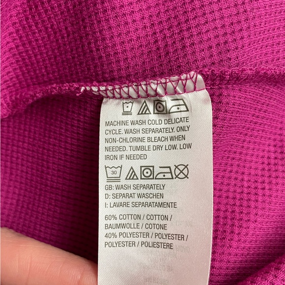 NWOT Mock neck waffle pullover shirt - Picture 4 of 8